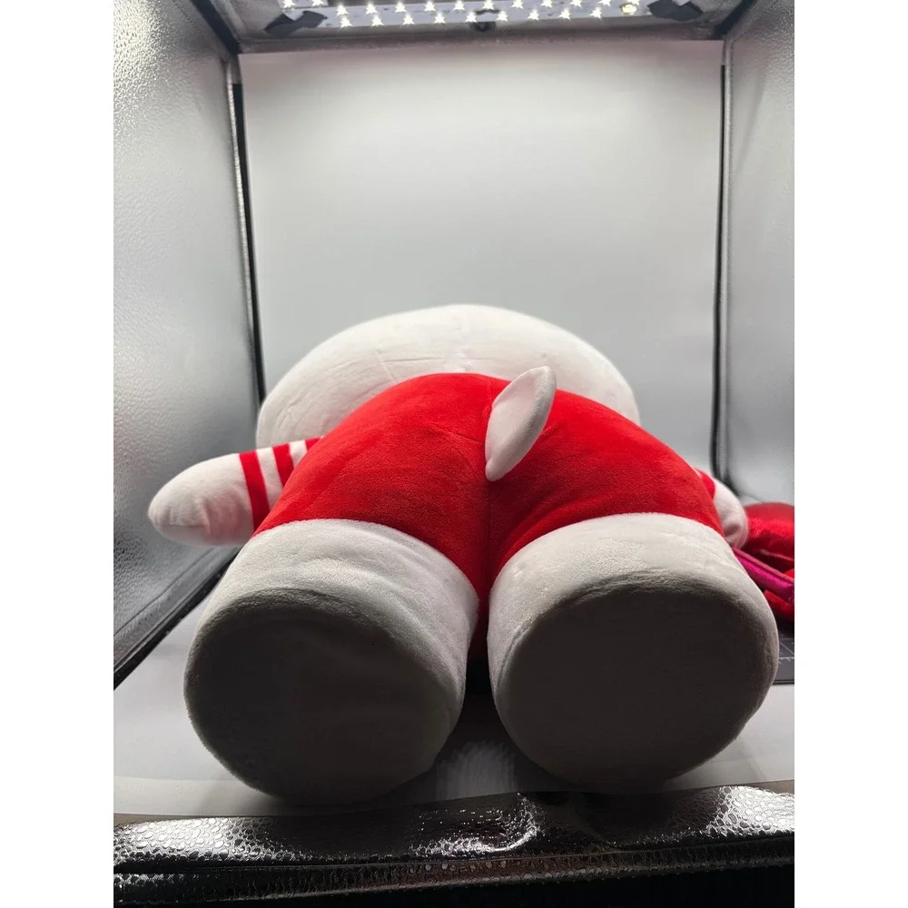 Sanrio Hello Kitty Plush Red Overalls Striped Shirt Heart 12 Inch Stuffed Animal